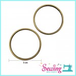 RING - CIRCLE SHAPE-METAL-75MM(BRONZE)